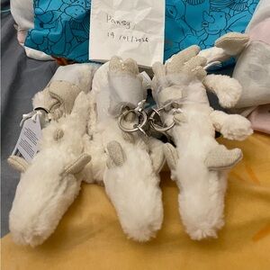 Jellycat snow dragon key chain (per one) BNWT